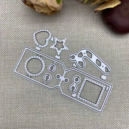 Vintage Paper Clip Movie Frame Cutting Die, DIY Handmade Template, Movie Frame Scrapbook Card Cutting Die, DIY Embossed Card Making Decorative Paper Die, Scrapbook Making Die