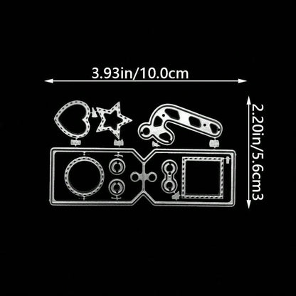 Vintage Paper Clip Movie Frame Cutting Die, DIY Handmade Template, Movie Frame Scrapbook Card Cutting Die, DIY Embossed Card Making Decorative Paper Die, Scrapbook Making Die