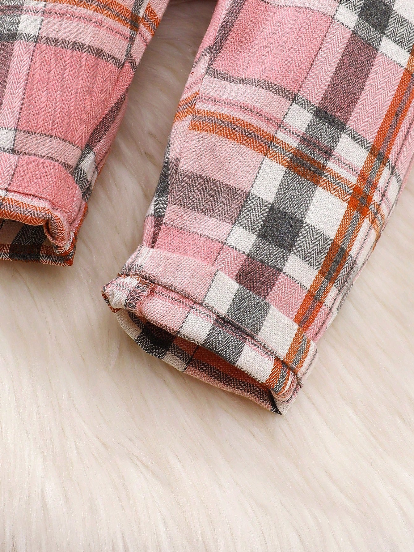 Vintaside Kids Baby Girl Mock Neck Tee & Plaid Ruffle Trim Bow Front Overall Jumpsuit, For Christmas