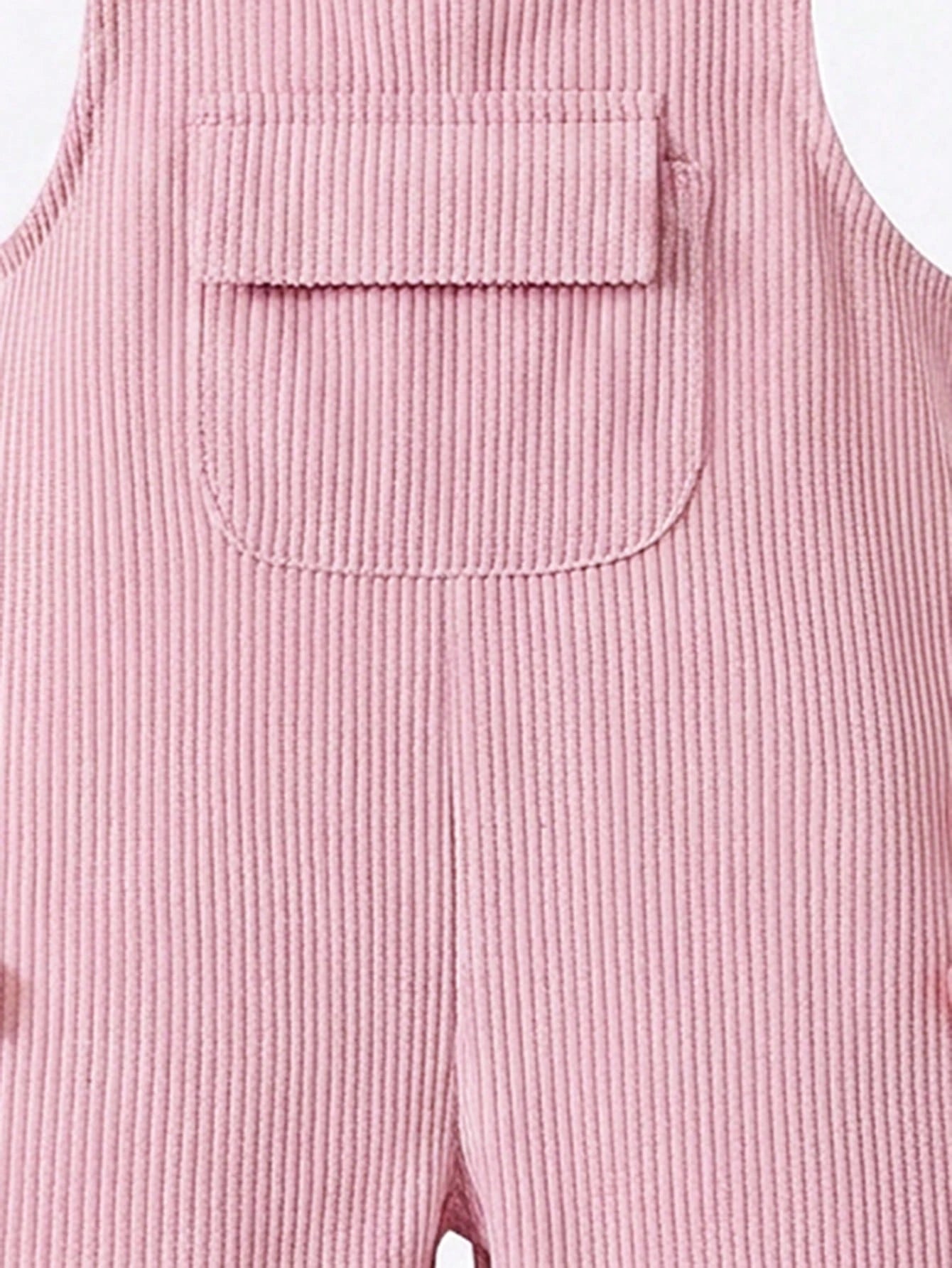 Vintaside Kids Baby Girl Overalls, All-Season, Cute Style, Light Pink, Decorated With Pink Bows, Front Pocket Design, Loose Straight Leg Jumpsuit, Corduroy Fabric, Soft And Comfortable, School