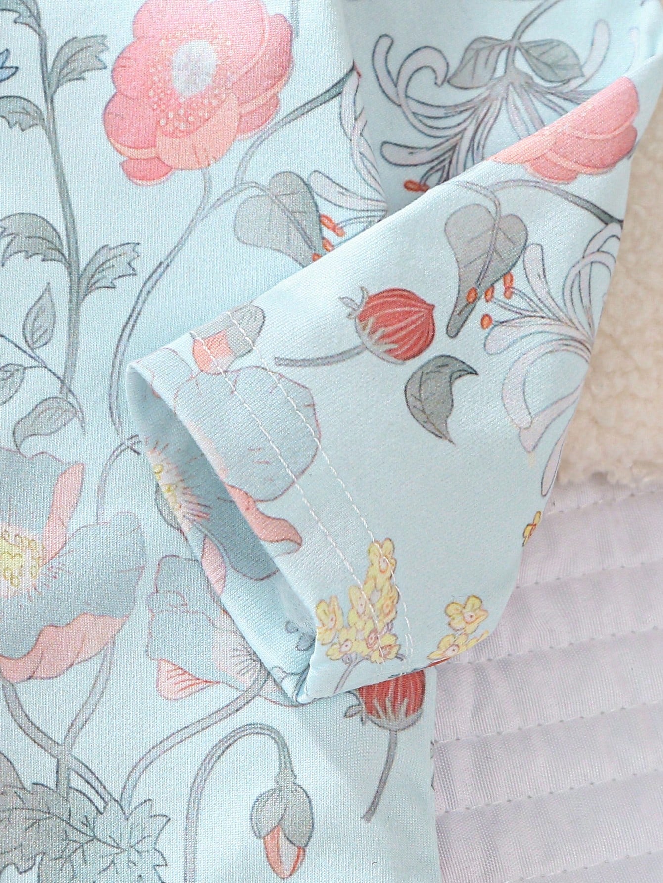 Vintaside Kids Newborn Baby Girl Cute Bow Floral Print Soft Knit Footie Jumpsuit,Aqua Blue Winter Long Sleeve Romper,Baby Shower Gift Valentine's Day Casual Clothes