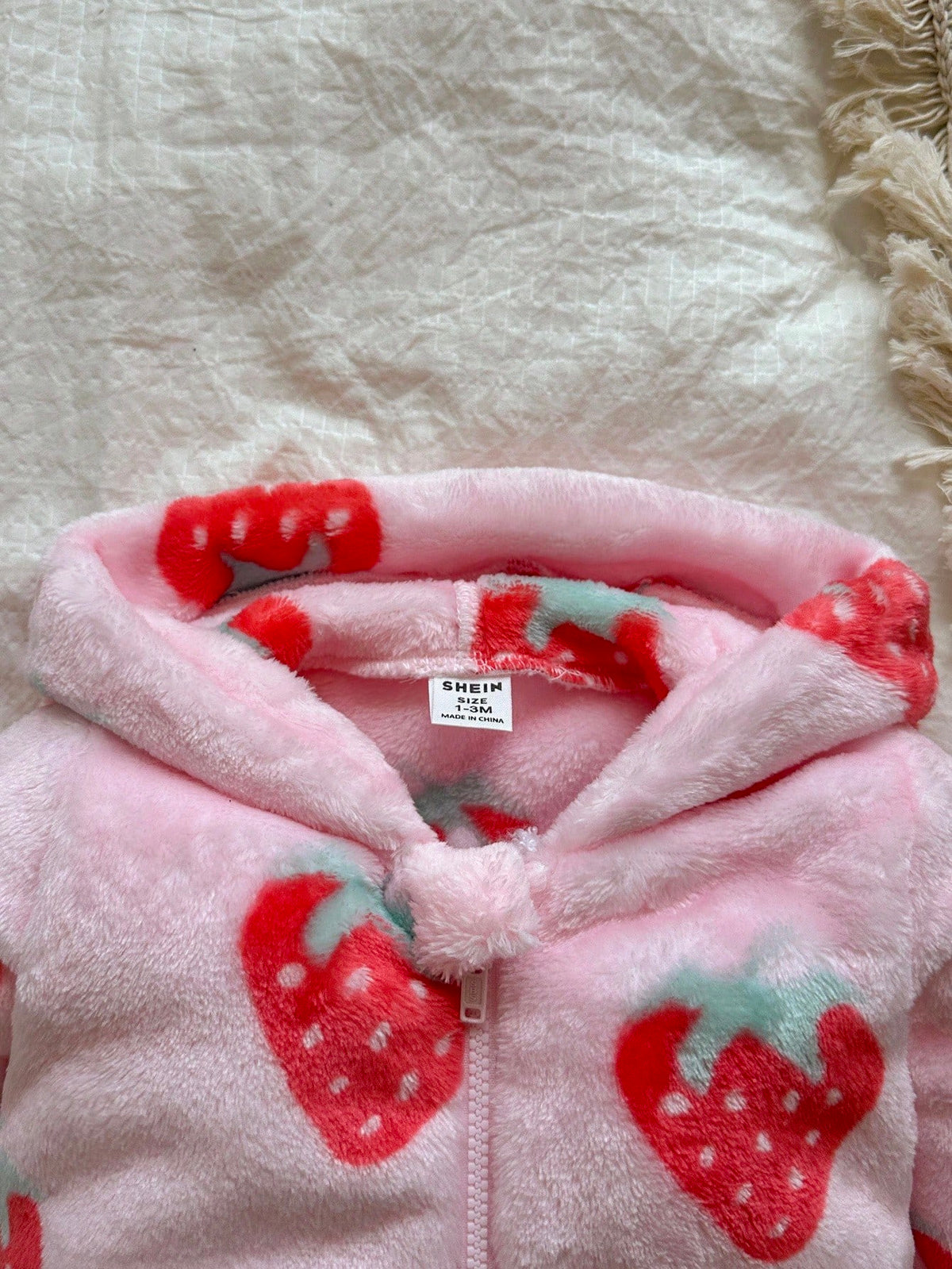 Vintaside Kids Newborn Simple Stylish Cute Polka Dot Long Sleeve Hooded Fleece Romper Pajamas Fall Winter