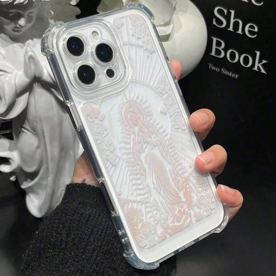 Virgin Mary Pattern Four Corners Anti-Drop Phone Case For IPhone 11 12 13 14 15 16 X XS Pro Max Plus Cellphone Protective ShellSuitable For IPhone 17 Air