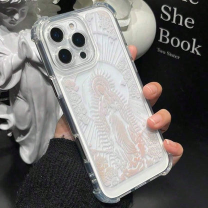 Virgin Mary Pattern Four Corners Anti-Drop Phone Case For IPhone 11 12 13 14 15 16 X XS Pro Max Plus Cellphone Protective ShellSuitable For IPhone 17 Air