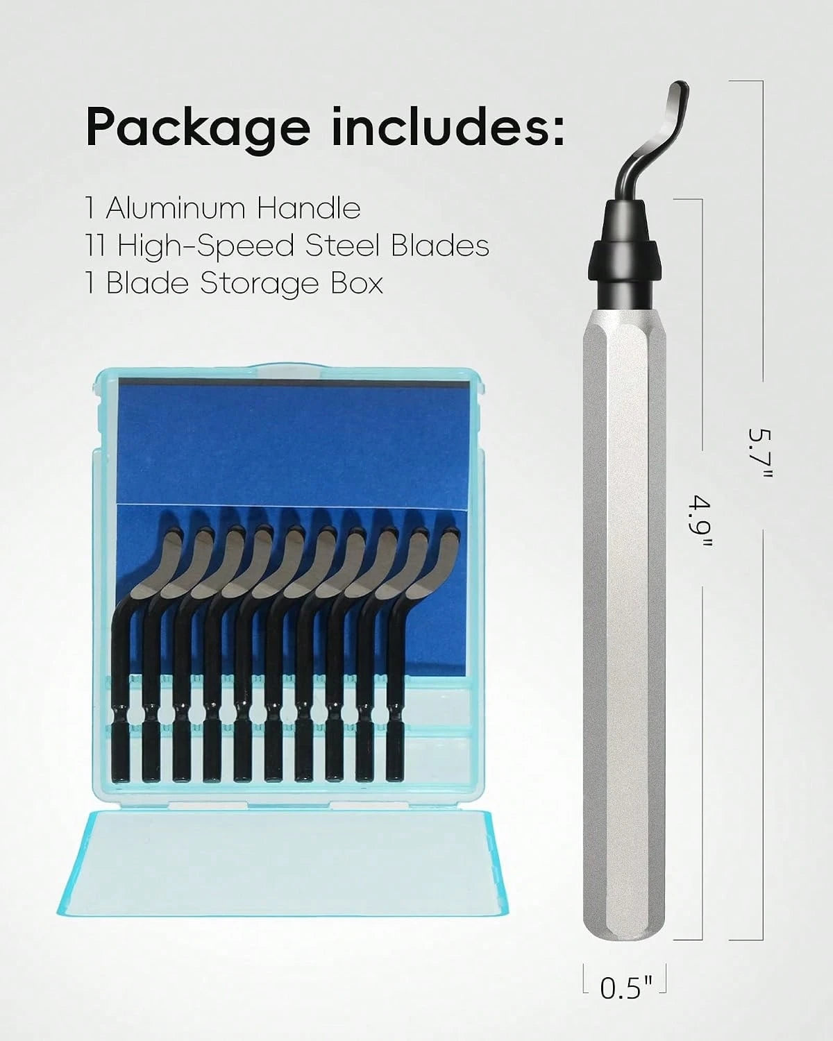 Voltrish 11-Blade Deburring Tool For 3D Printing, Premium High-Speed Steel Blades For Smooth Edge Finishing- Ideal For HVAC, Metal &Amp; Resin &Amp; Professional Conduit Reaming, 3D Printer Accessori
