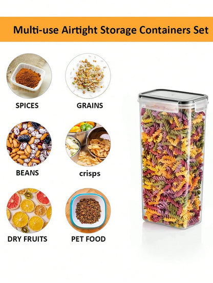 VOOVA 48pcs Sealed Food Storage Containers With LIDS- Lunch Boxes Ideal For Organizing And Storing Grains, Rice, Pasta, Tea, Nuts And Coffee Beans In A Kitchen Pantry- Can Be Used For Dishwasher Was