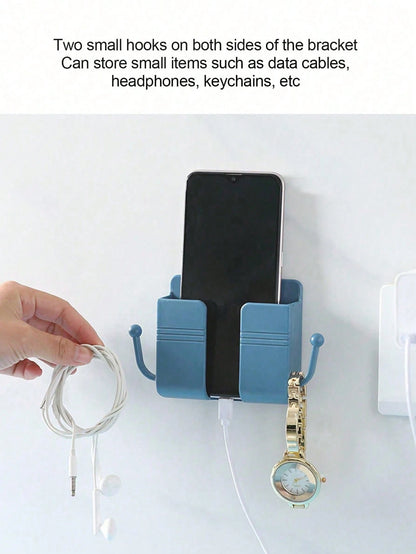 Wall-Mounted Phone Holder Storage Organizer Rack Box, Multi-Functional Wall Hanging Bedside Mounted Cellphone Bracket With Multi-Color Options Compatible With IPhone, Android Phone, Gift For Birthday