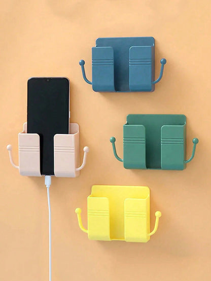 Wall-Mounted Phone Holder Storage Organizer Rack Box, Multi-Functional Wall Hanging Bedside Mounted Cellphone Bracket With Multi-Color Options Compatible With IPhone, Android Phone, Gift For Birthday