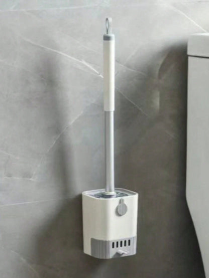 Wall Mounted Toilet Brush Set With Holder- Long Handle, Soft And Blind Spot Free Bathroom Cleaning Brush, Suitable For Hotel And Commercial Use Toilet Cleaner And Bathroom Cleaning Tool