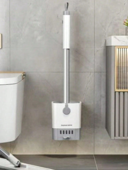 Wall Mounted Toilet Brush Set With Holder- Long Handle, Soft And Blind Spot Free Bathroom Cleaning Brush, Suitable For Hotel And Commercial Use Toilet Cleaner And Bathroom Cleaning Tool