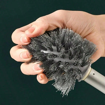 Wall Mounted Toilet Brush Set With Holder- Long Handle, Soft And Blind Spot Free Bathroom Cleaning Brush, Suitable For Hotel And Commercial Use Toilet Cleaner And Bathroom Cleaning Tool