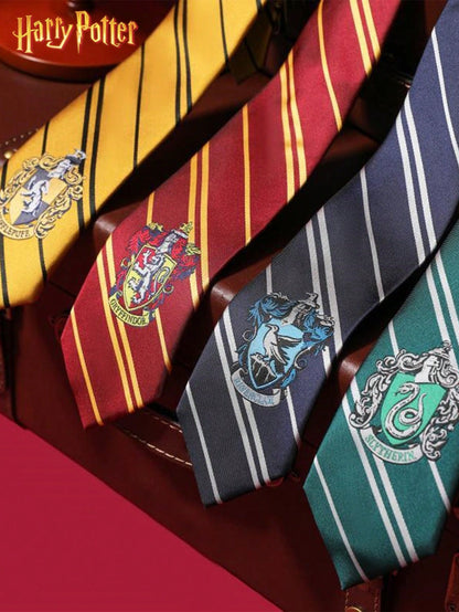 Warner Bros 1/4pcs Official Licensed Tie, Handmade Knitted Striped Tie, Movie Merchandise, British Academy Style, Party Costume Prop, Shirt Accessory, Creative Room Decor, Birthday Surprise, Christm