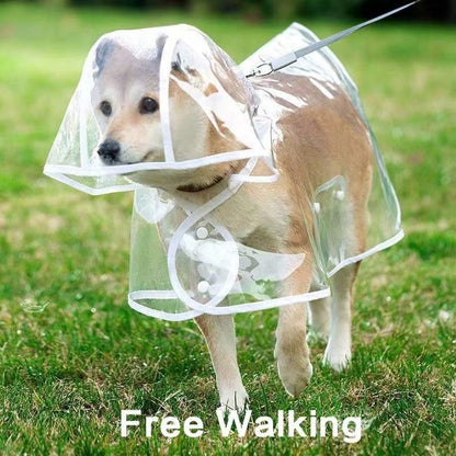 Waterproof Dog Raincoat| Waterproof Transparent Material, All-Around Protection, Button Front, Suitable For Small To Medium Dogs (E.G. Poodle, Bichon Frise, Fluffy Breeds)- Transparent Rainwear, Ide