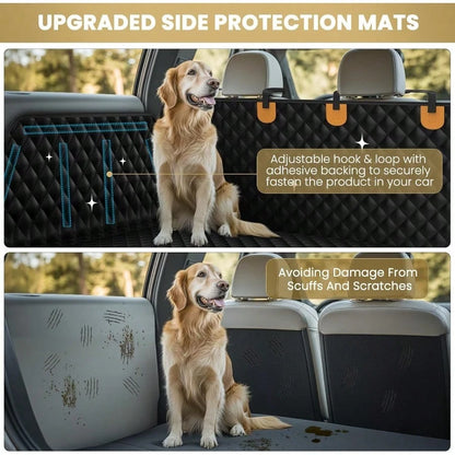 Waterproof SUV Cargo Liner For Dogs Pu Leather Pet Car Seat Cover Protector With Bumper Flap NonSlip Backseat Mat For SUVs Sedans Trunk Easy Clean Scratch Resistant Black Extra Large