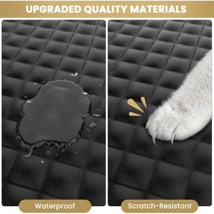 Waterproof SUV Cargo Liner For Dogs Pu Leather Pet Car Seat Cover Protector With Bumper Flap NonSlip Backseat Mat For SUVs Sedans Trunk Easy Clean Scratch Resistant Black Extra Large