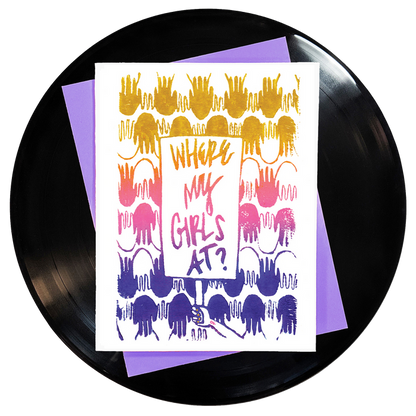 Where My Girls At Greeting Card 6-Pack Inspired By Music