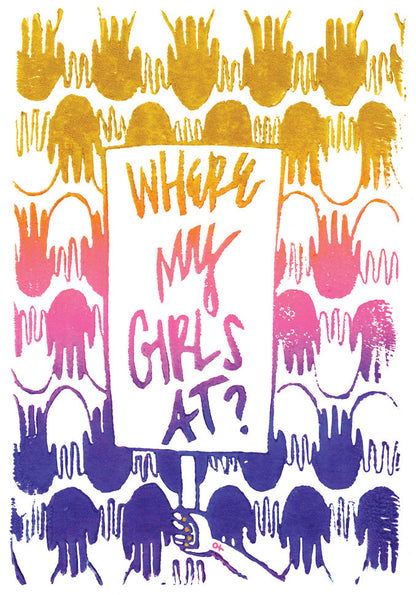Where My Girls At Greeting Card 6-Pack Inspired By Music