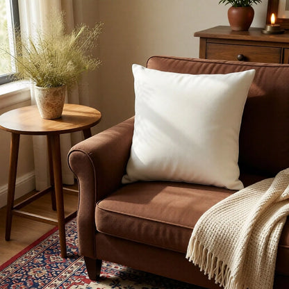 White 18x18 Inch All-Season Universal Square Pillow Core, Plush Cushion, Shape Decorative Cushion, Filling Material, Interior Home Decoration, Suitable For Sofas, Beds, Living Rooms.