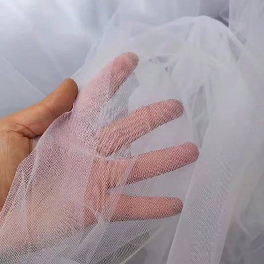 White Tulle Fabric, Sold By Yard, Pre-Cut Tulle Fabric, Suitable For Wedding Arch, Drapes, Bed Canopy, Party Backdrop Decoration, Ceiling Decoration, Etc.