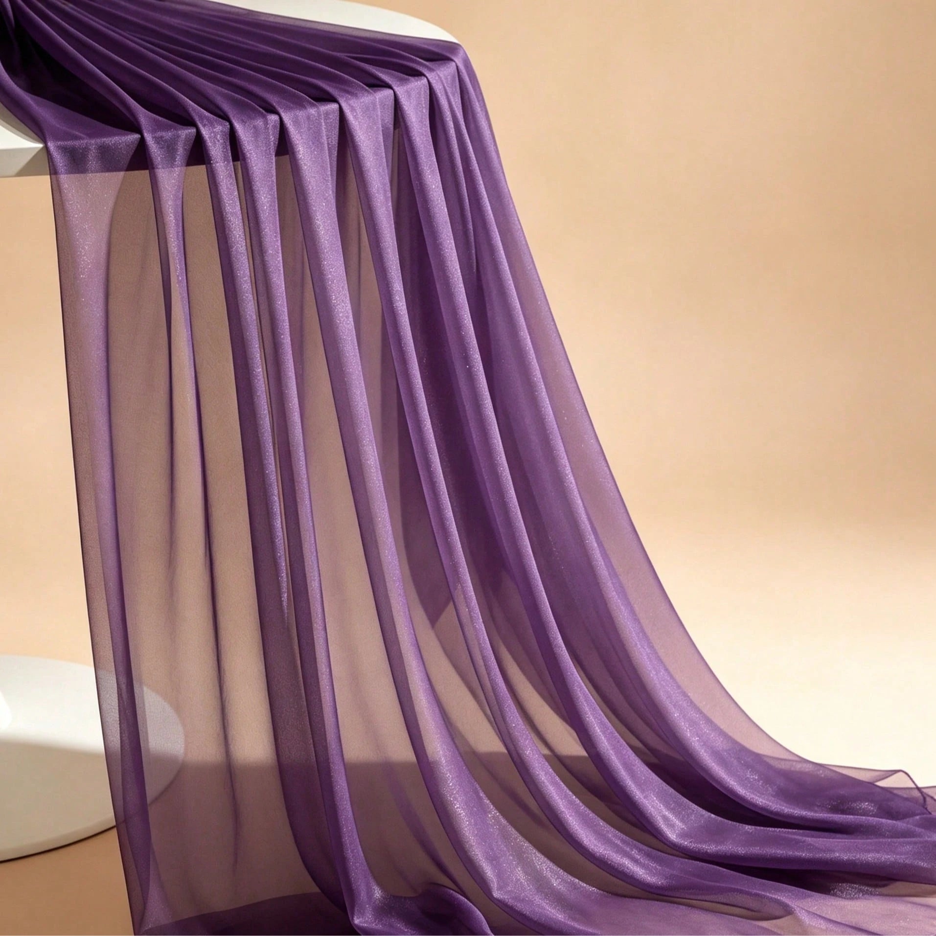White Tulle Fabric, Sold By Yard, Pre-Cut Tulle Fabric, Suitable For Wedding Arch, Drapes, Bed Canopy, Party Backdrop Decoration, Ceiling Decoration, Etc.