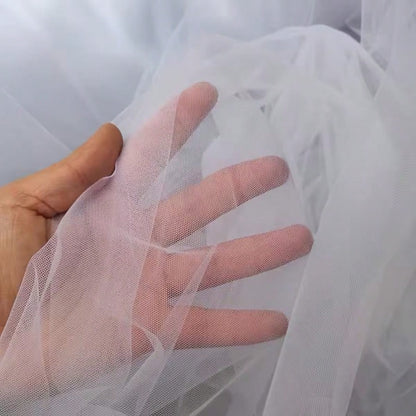 White Tulle Fabric, Sold By Yard, Pre-Cut Tulle Fabric, Suitable For Wedding Arch, Drapes, Bed Canopy, Party Backdrop Decoration, Ceiling Decoration, Etc.