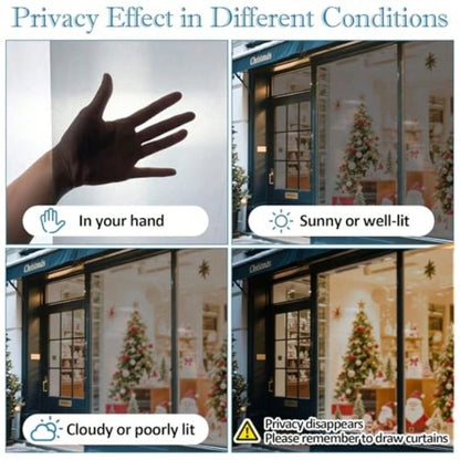 Window Film Transparent Heat Control UV Blocking, 50% VLT Window Tint For Shopfront Glass With Installation Tools, PET Material, Ideal For Stores, Glass Doors And Display Windows