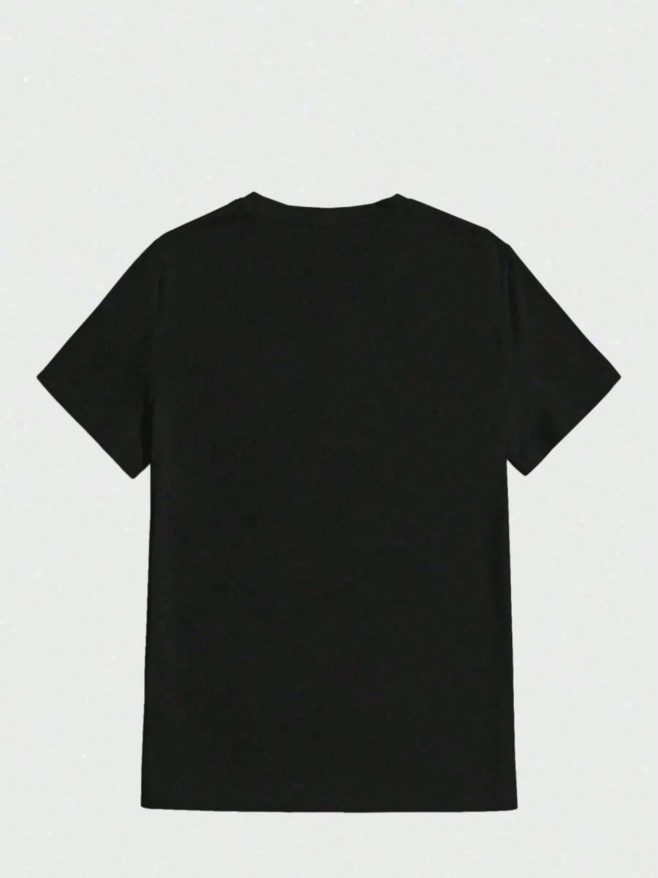 With Retro Phone And Star Pattern,Cotton 220 Grams Heavyweight Print T-Shirt, Casual Print,Summer