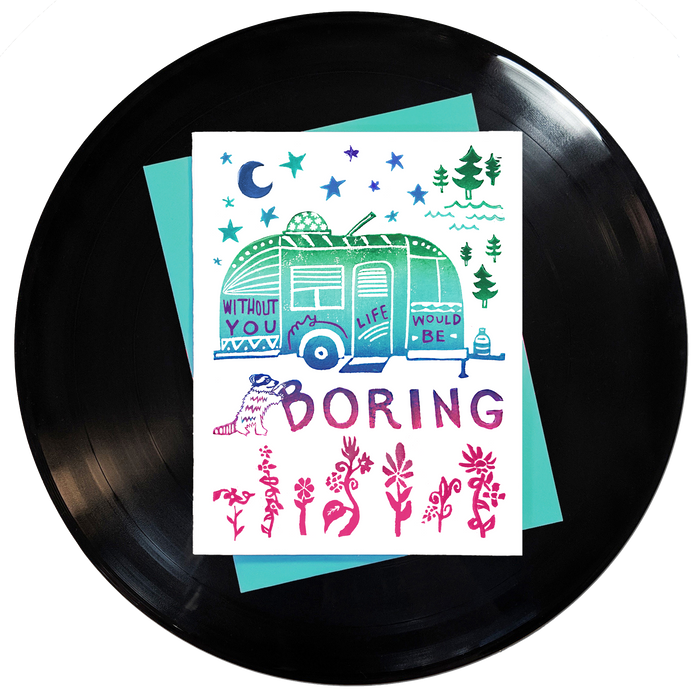 Without You My Life Would Be Boring Greeting Card 6-Pack Inspired By Music