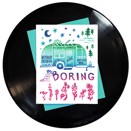 Without You My Life Would Be Boring Greeting Card 6-Pack Inspired By Music