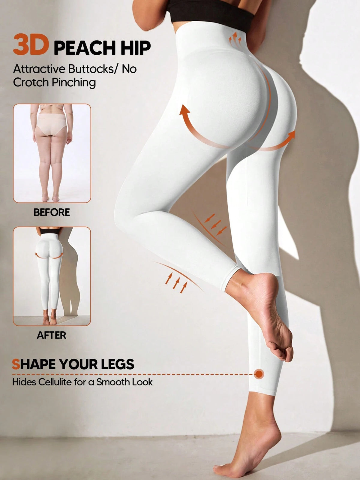 Women High Waist Soft Lifting & Slimming Control Leggings Spring White Fall