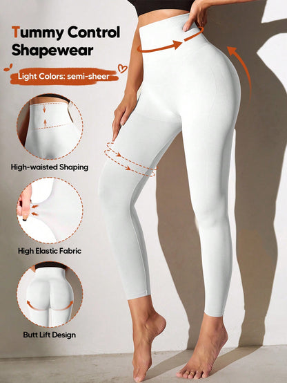 Women High Waist Soft Lifting & Slimming Control Leggings Spring White Fall