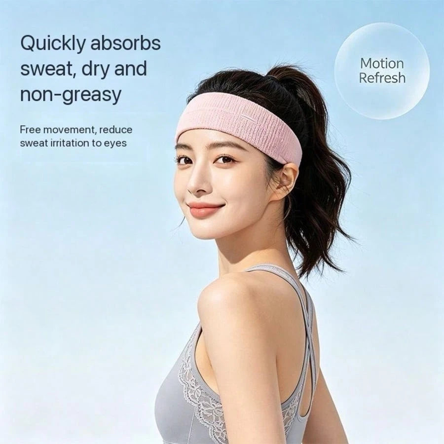 Women's Anti-Sweat Headband Non-Slip Workout Headband- Women's Sports Headband, Moisture-Wicking Anti-Sweat Band, Suitable For Running, Yoga, Outdoor Sports, Wide Non-Slip Anti-Sweat Band, Unisex No