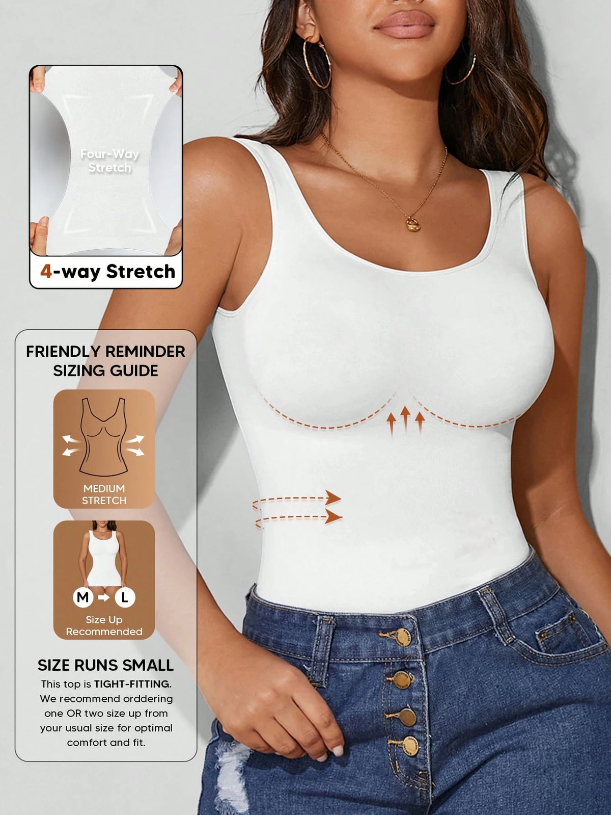 Women's Autumn Seamless Slimming Vest, Crew Neck, Tummy Control Casual Black Summer