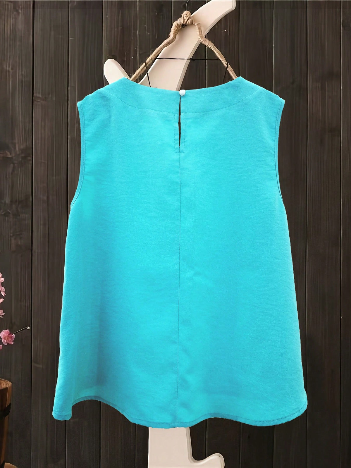Women's Bohemian Style Linen Sleeveless Top, Casual Loose White Tank Top, Handmade Summer Top, Suitable For Beach, Daily Life And Vacation Wear
