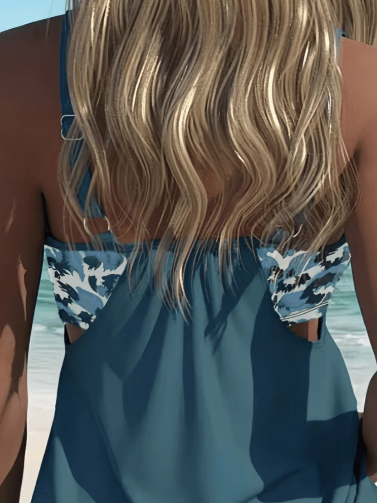 Women's Casual Elegant Square Neck Camisole Swimwear, With Drawstring Shorts, Cute Sexy Two Pieces Swimwear Vacation Beach Summer