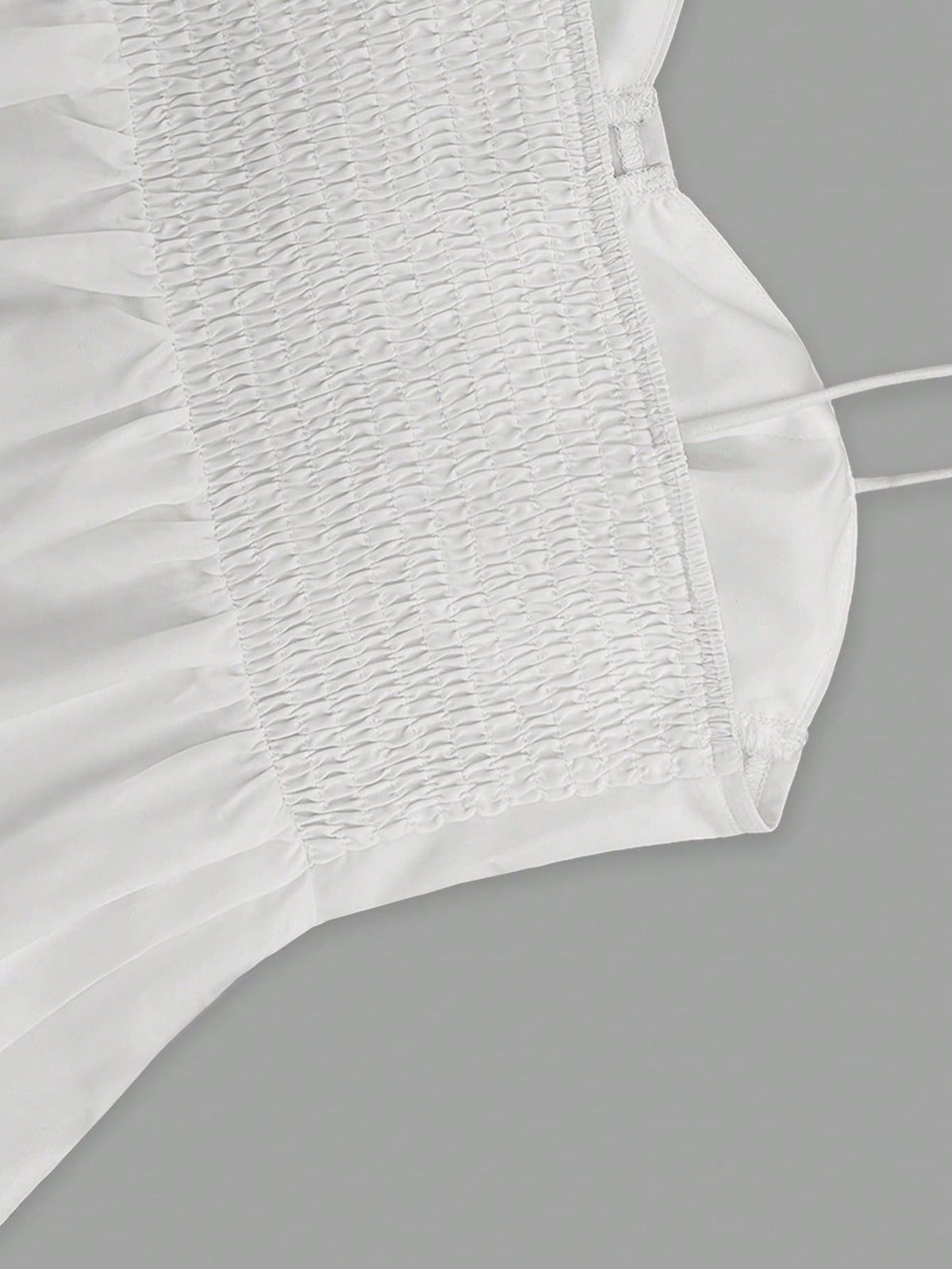 Women's Casual Y2K Sleeveless Ruffle Tie-Up Slim Fit Camisole, Elegant French Minimalist Cropped Tank Top White