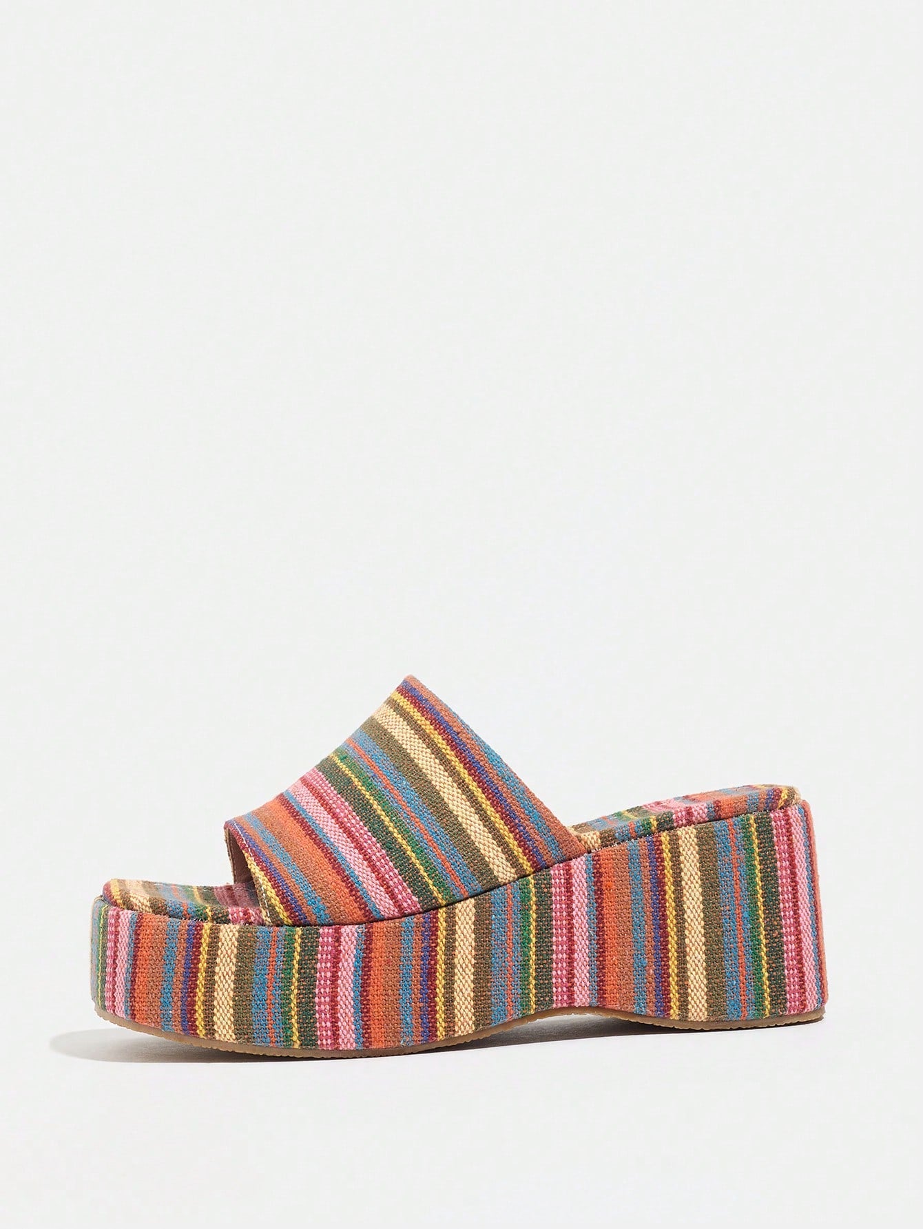 Women's Classic Platform Sandals, Open Toe Slip-On Summer Casual Breathable Wedge Shoes For Students And Walking