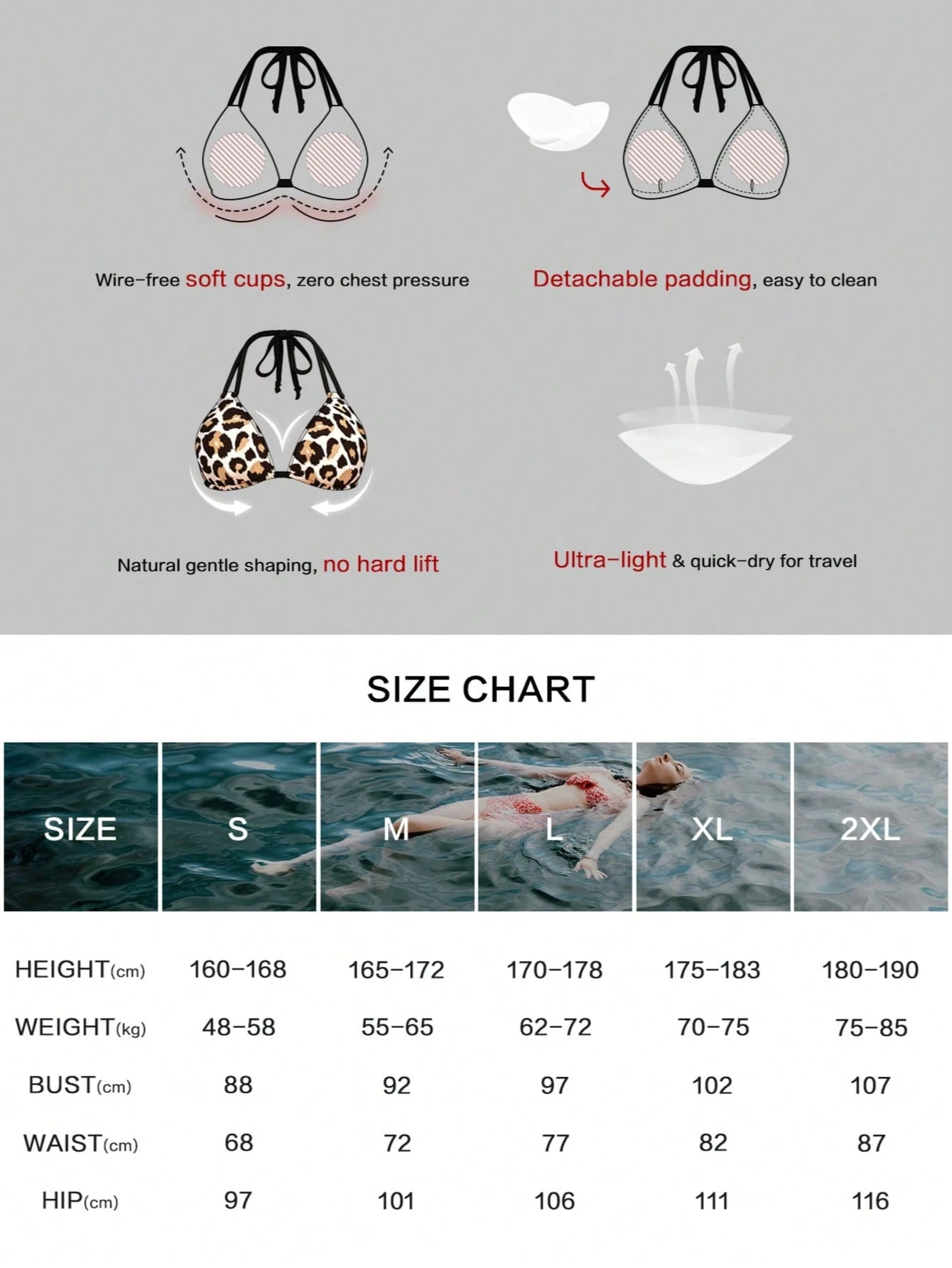 Women's Colorful Halter Bikini Set, Rainbow Striped Swimsuit, Beach New Style, Holiday Summer Vacation Sexy Two Pieces, Random Print