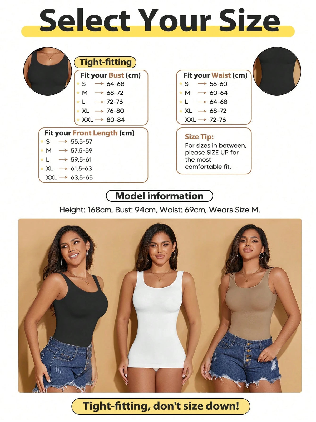Women's Crew Neck Seamless Slimming Sports Camisole Casual White Summer