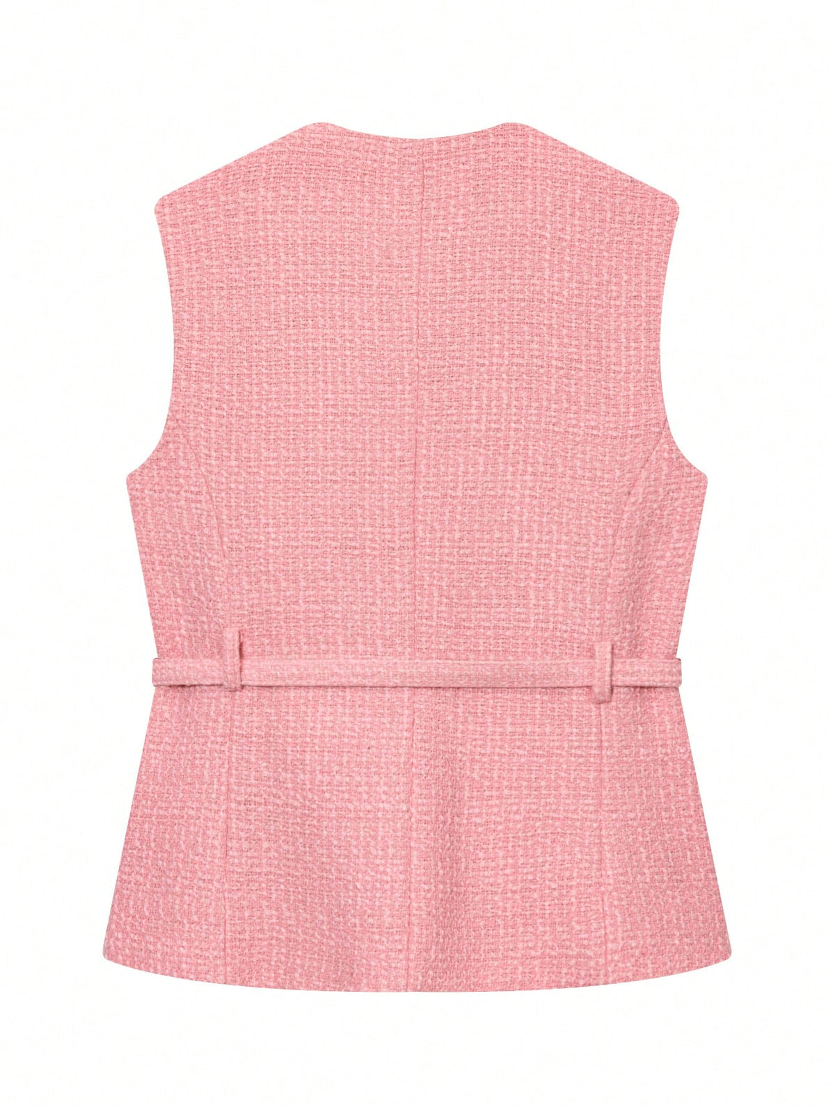 Women's Elegant Single-Breasted Sleeveless Top, Casual Fashion Pocket Decor Vest Summer