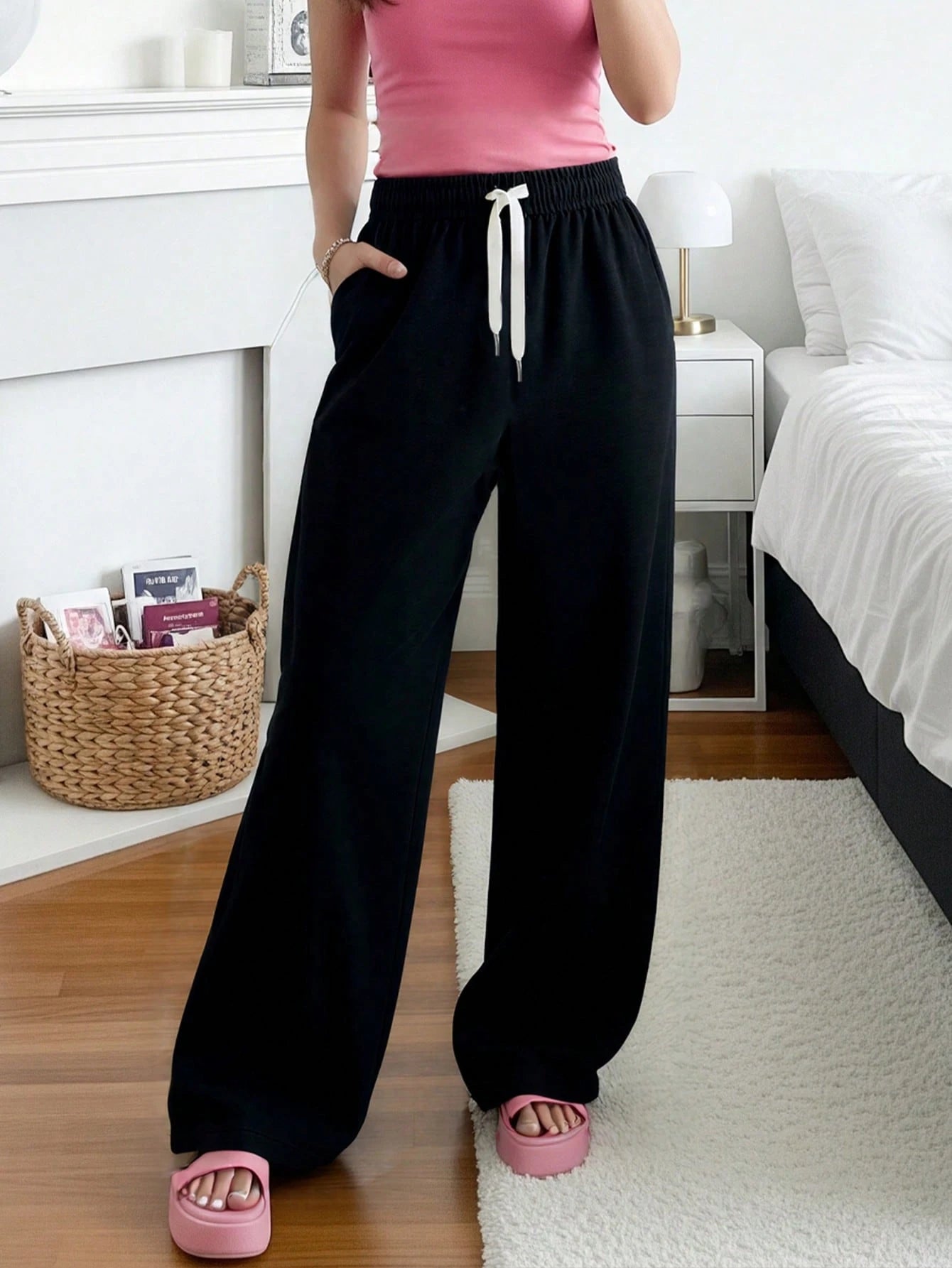 Women's Fashion Activewear Straight Leg Pants, Suitable For Running, Workout, Gym, Outdoor Travel, High Street, Breathable, All Season Black Spring Sports