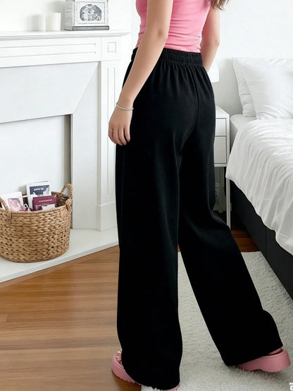 Women's Fashion Activewear Straight Leg Pants, Suitable For Running, Workout, Gym, Outdoor Travel, High Street, Breathable, All Season Black Spring Sports