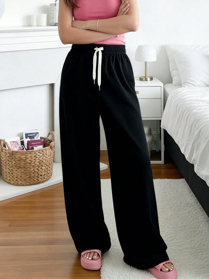 Women's Fashion Activewear Straight Leg Pants, Suitable For Running, Workout, Gym, Outdoor Travel, High Street, Breathable, All Season Black Spring Sports