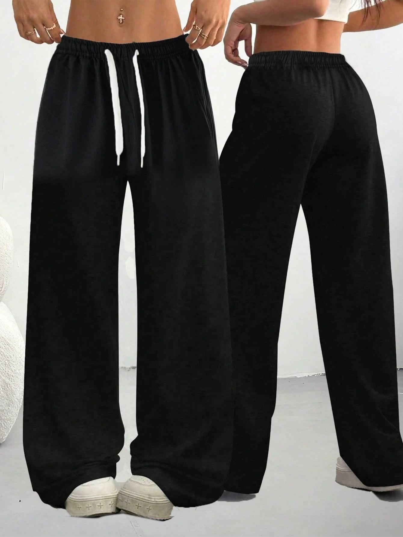 Women's Fashion Activewear Straight Leg Pants, Suitable For Running, Workout, Gym, Outdoor Travel, High Street, Breathable, All Season Black Spring Sports