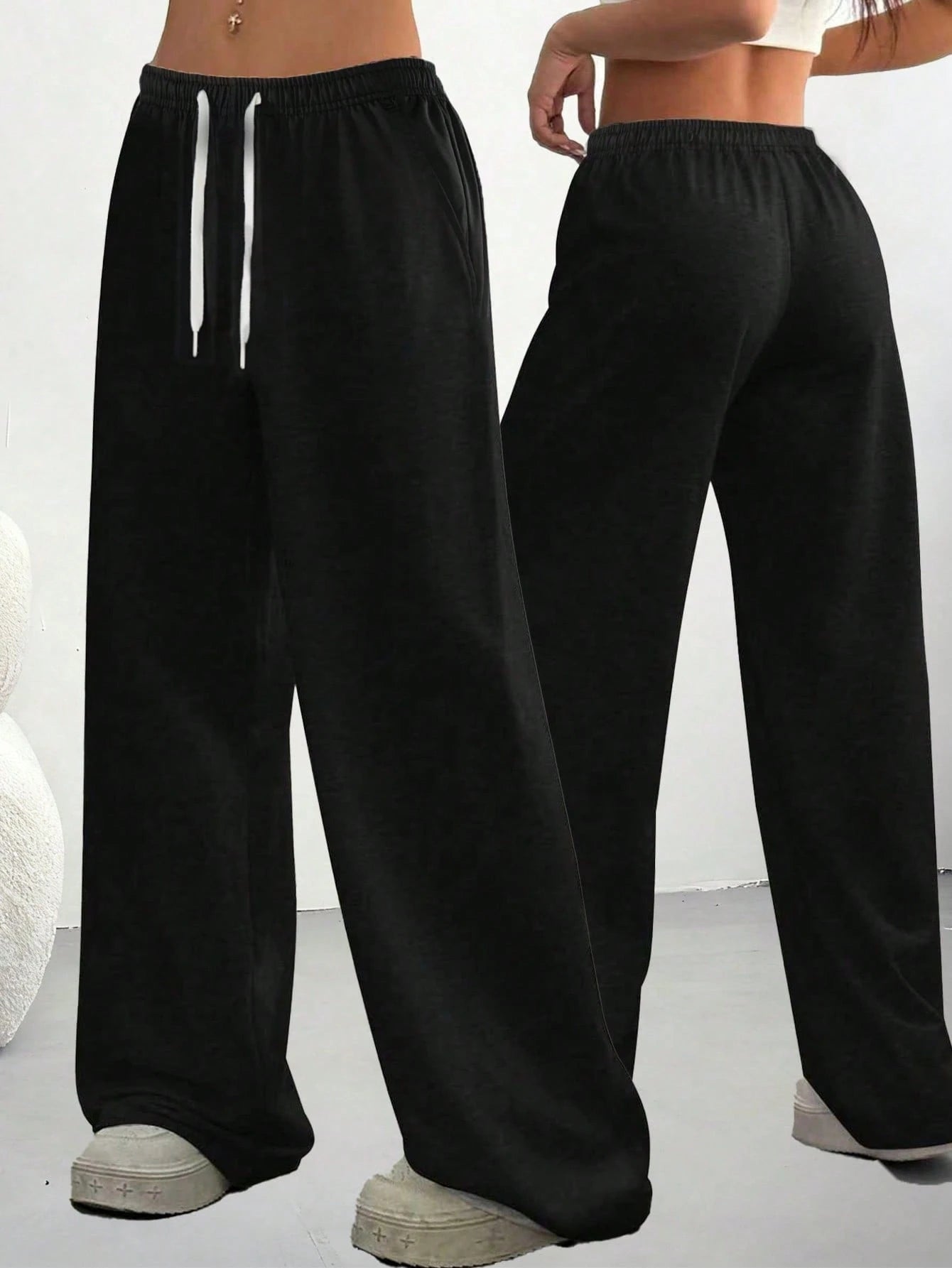 Women's Fashion Activewear Straight Leg Pants, Suitable For Running, Workout, Gym, Outdoor Travel, High Street, Breathable, All Season Black Spring Sports