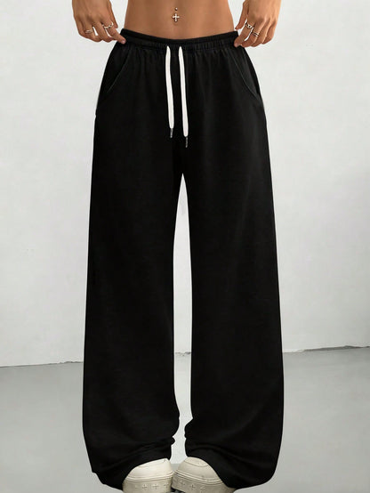 Women's Fashion Activewear Straight Leg Pants, Suitable For Running, Workout, Gym, Outdoor Travel, High Street, Breathable, All Season Black Spring Sports