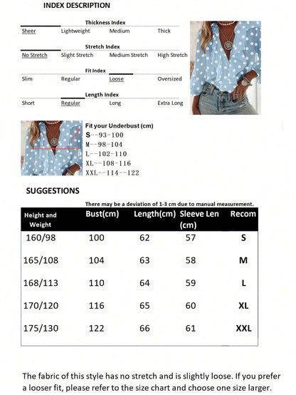 Women's French Romantic Elegant Polka Dot Ruffle Blouse Vacation Spring
