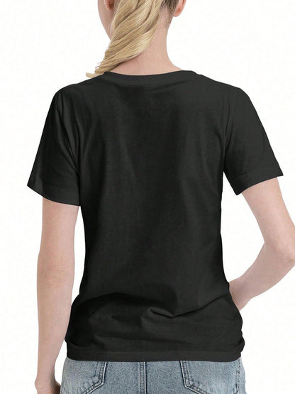 Women'S Halloween Raglan T-Shirt- Black Witch Hat & Pumpkin BUCKLE UP BUTTERCUP Print, Casual Round Neck Short Sleeve Top With Spooky Bats & Cobwebs