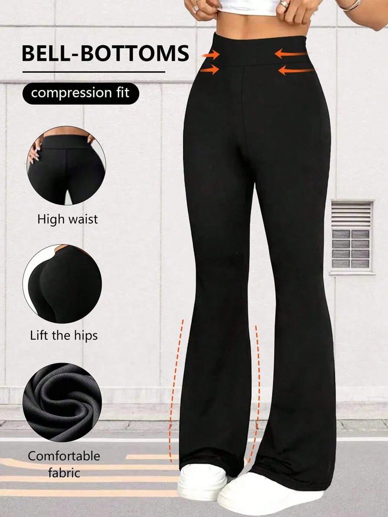 Women's High Waist Flare Yoga Pants, Wide Leg Yoga Pants, Loose Casual Sports Leggings For Fitness