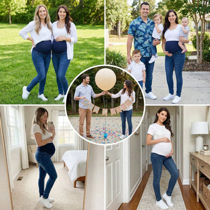 Women's Maternity Jeans Over Belly Skinny Stretchy Denim Pants Comfy Slim Pregnancy Pants